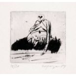 LEO ZOGMAYER [b.1949]. Seated Figure, 1984. Etching, edition of 50, 27/50. Signed and dated. 46 x 35