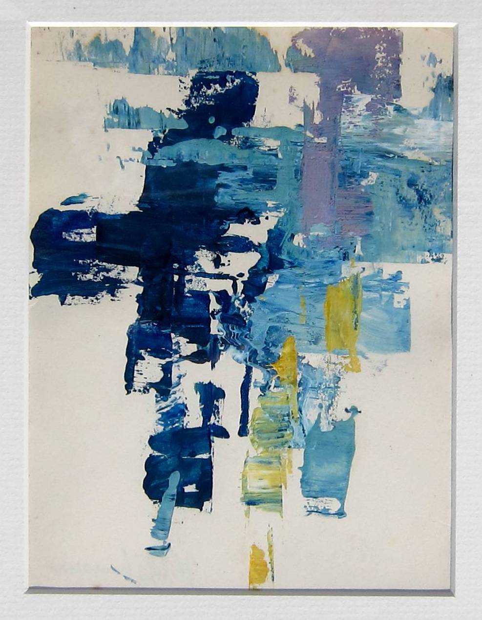 CECIL STEPHENSON [1889-1965]. Abstract, c.1945. Gouache and oil on paper. Studio stamp signature