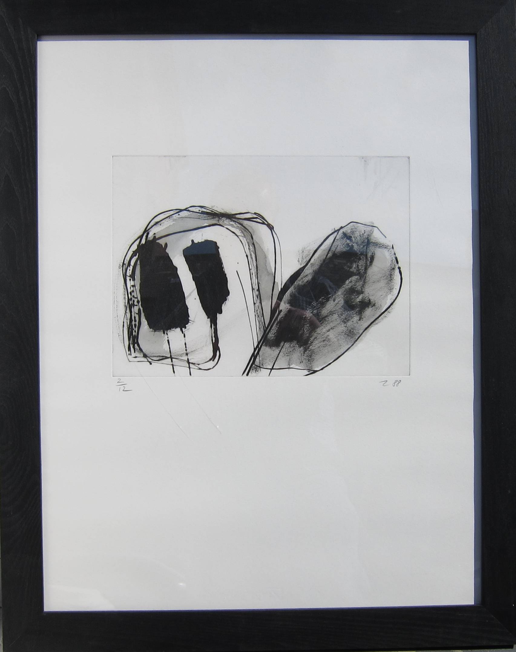 LEO ZOGMAYER [b.1949]. Forms, 1988, etching 2/12, signed, 65 x 50 cm [sheet size - overall including - Image 2 of 2