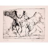 LEO ZOGMAYER [b.1949]. Winged Figures, 1984. Etching, edition of 50, 24/50. Signed and dated. 46 x