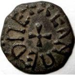 Anglo Saxon coin - Kings of Northumbria. EANRED [810-41] styca. Moneyer - MONNE. obv. +EANRED REX,