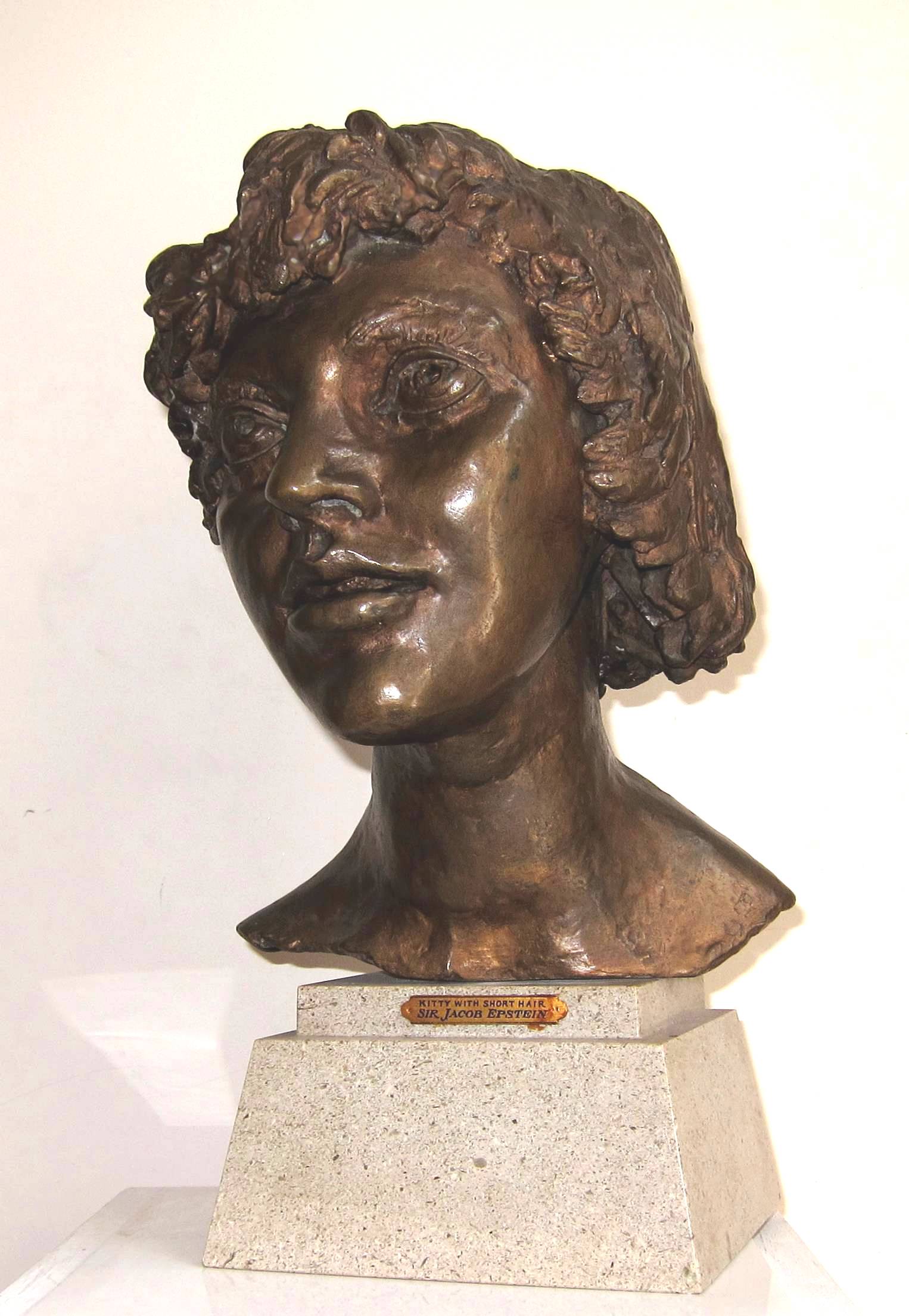 Sir JACOB EPSTEIN [1880-1959]. Kitty [2nd portrait], 1947. Bronze, edition of 6? 33 cm high [43 cm - Image 2 of 5