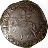 CHARLES 1 [1625-49] silver HALFCROWN. TOWER mint under PARLIAMENT. Group 111, type 4. mm. [P]. 14.