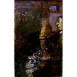 RUSKIN SPEAR, R.A. [1911-90]. In the Hop Poles. Oil on board. Signed and titled on a label on the