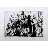 LEO ZOGMAYER [b.1940]. Figures, 1984. Etching, edition of 50, 37/50. Signed. 46 x 35 cm [sheet