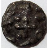 Anglo Saxon - Sceatta coinage [c.695-740]. SERIES D, type 8 - silver sceat. obv. crude standard.