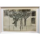 KEITH VAUGHAN [1912-77]. Garden with Trees, 1951. Pencil drawing. Studio stamp initials on