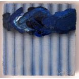 BARRIE COOK [b.1929]. Floating Blue, 1981. Oil on canvas. Signed. 31 x 31 cm [overall including