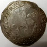 CHARLES 1 [1625-49] silver HALFCROWN. OXFORD mint. 1643. Oxford horse without groundline, mm. plume.