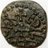 Anglo Saxon coin - Kings of Northumbria. AETHELRED 11 [841-50] styca. Moneyer - EANRED. obv. +