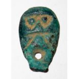 CHINA. Chinese Ghost Face money [Ant nose], c. 400-220 BC. Chou Dynasty, bronze, 18 mm high. [