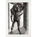 MICHAEL AYRTON [1921-75]. Minotaur Risen, 1971. Etching, edition of 75, 52/75. Studio stamp