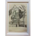 KEITH VAUGHAN [1912-77]. Church Tower, 1951. Pencil drawing. Studio stamp initials on reverse. 9.3 x