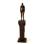 ROBERT CLATWORTHY, R.A. [1928-2015]. Figure on a Column, 2010. Bronze, edition of 8, 1/8. Signed. 37