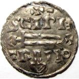 Viking coin - Hiberno-Norse early period. St. Peter's 'SWORD' type [919-25] silver penny. obv. SCIPE