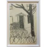 KEITH VAUGHAN [1912-77]. House and Garden, 1951. Pencil drawing. Studio stamp initials on reverse.