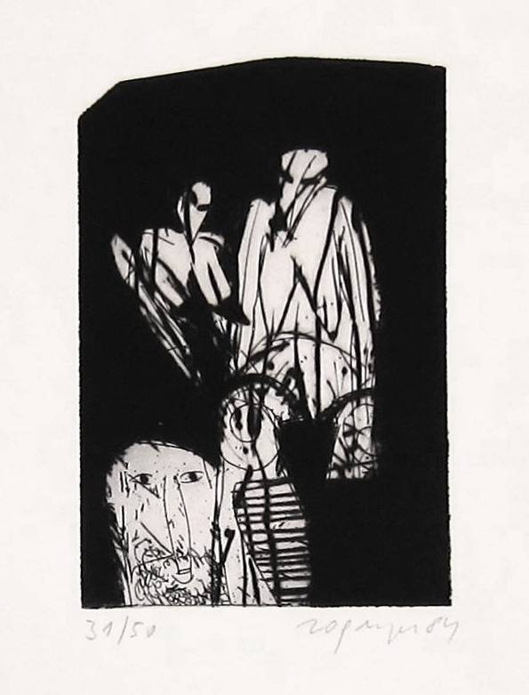 The next 14 lots are the 2nd batch of etchings by featured artist Leo Zogmayer [b.1949]. See lot 128