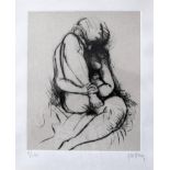 DOUGLAS PORTWAY [1922-93]. Seated Figure. Etching, edition of 8 [2/8]. Signed. 22 x 18 cm [overall