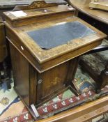 A late 19th Century walnut Davenport desk of small proportions