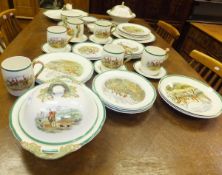 A Copeland Spode hunting scene part dinner service after the drawings by J. F.