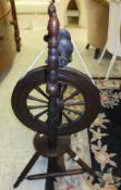 A 19th Century treen ware spinning wheel