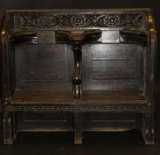 A Gothic style oak two section choir stall (incorporating some early pieces) CONDITION REPORTS