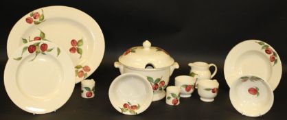 A large quantity of Bridgwater "Plum" pattern dinner and tea wares (over 100 pieces) CONDITION