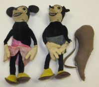 A rare 1930's A1 Toys Deans Rag Book Co Ltd. Mickey Mouse and Minnie Mouse, both bearing