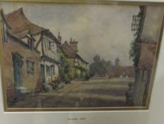 EDITH ANDREWS "Chilham, Kent", watercolour, signed bottom right and dated 1923, titled in mount