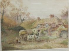 BERNARD FOSTER "A Rest by the Way" and "Country Pleasures", watercolours, a pair, signed, each 24.
