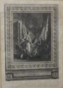 CONTINENTAL SCHOOL - a set of five black and white engravings