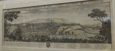 AFTER S & N BUCK "The South Prospect of Preston in the County Palatine of Lancaster", colour