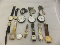 Various silver cased and electro-plated cased pocket watches,
