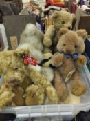 A large quantity of soft toys including Nisbet Bears 80th Birthday replica of Delicatessen,