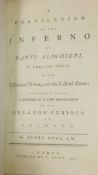 HENRY BOYD "The Translation of the Inferno of Dante Alighieri into English Verse", two Volumes,
