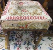 A 19th Century mahogany framed dressing stool,