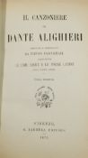 PIETRO FRATICELLI "Opere Minori di Dante Alighieri", three volume set : Volume I "Il Canzoniere,