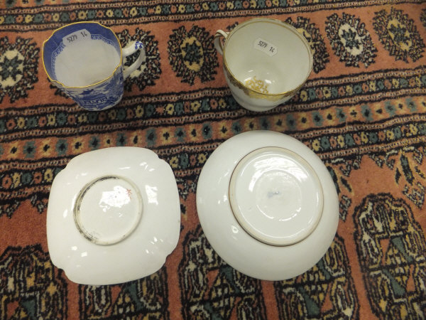 A collection of five Dresden cabinet cups and saucers, a Meissen gilt decorated cup and saucer, a - Image 6 of 9