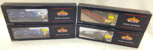 A collection of four Bachmann Branch Line Model Railways 00 gauge locomotives including a Class 57