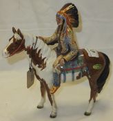 A Beswick pottery figure "Mounted Indian", model 1391 CONDITION REPORTS Has general wear and tear
