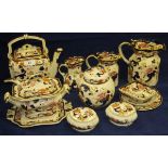 A collection of Mason's "Mandalay" pattern table wares to include teapot, small lidded tureen and