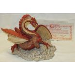 An Enchantica figure of a dragon, together with a certificate of authenticity No'd.