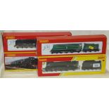 A collection of four Hornby 00 gauge locomotives including a BR 4-6-2 "Britannia" 70000 Collector