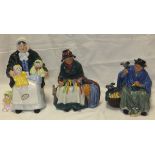 Three Royal Doulton figures - "The Rag Doll Seller", model HN2944, "Tuppence a bag",