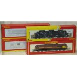 A collection of Hornby 00 gauge locomotives including a DRS Co-Co Diesel Electric Class 37 37038