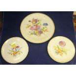 A Meissen porcelain charger painted with flowers,