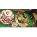 A collection of Doulton "Alma" pattern dinner wares to include platters, tureens,