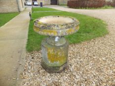 An early to mid 20th Century campana form planter on an octagonal pedestal base