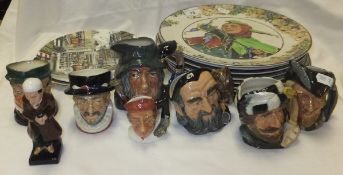 A collection of Royal Doulton "English Translucent China" plates to include "The Jester",