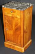 A 19th Century French walnut pot cupboard,